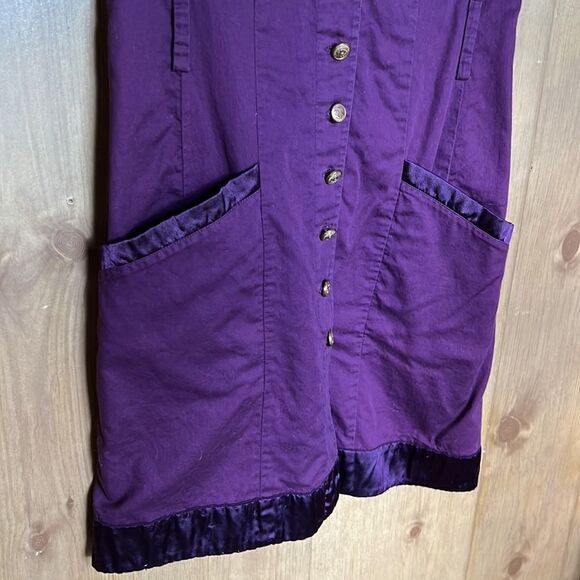 Forever 21 Purple Button-Front Dress - Picture 4 of 6